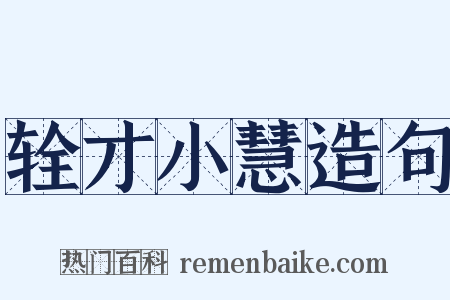 辁才小慧造句是什么意思的图片